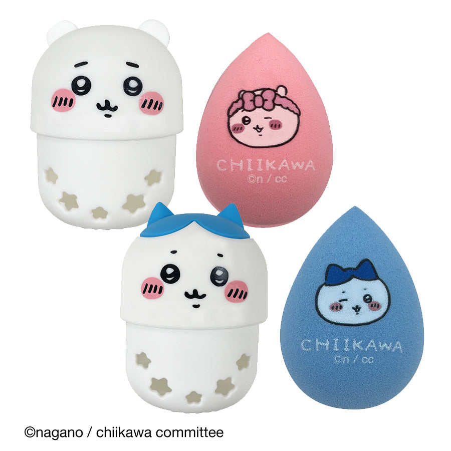 Chiikawa 吉伊卡哇|可爱角色美妆蛋/彩妆蛋?收纳盒|約直径57×H82mm
