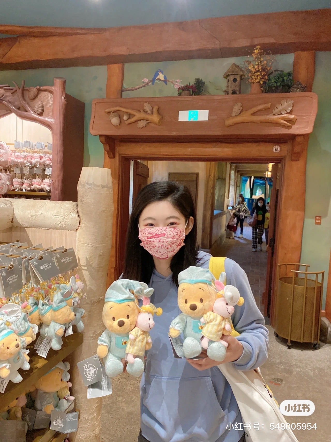 Disney SH|甜梦睡衣睡帽噗噗抱皮杰玩偶/公仔