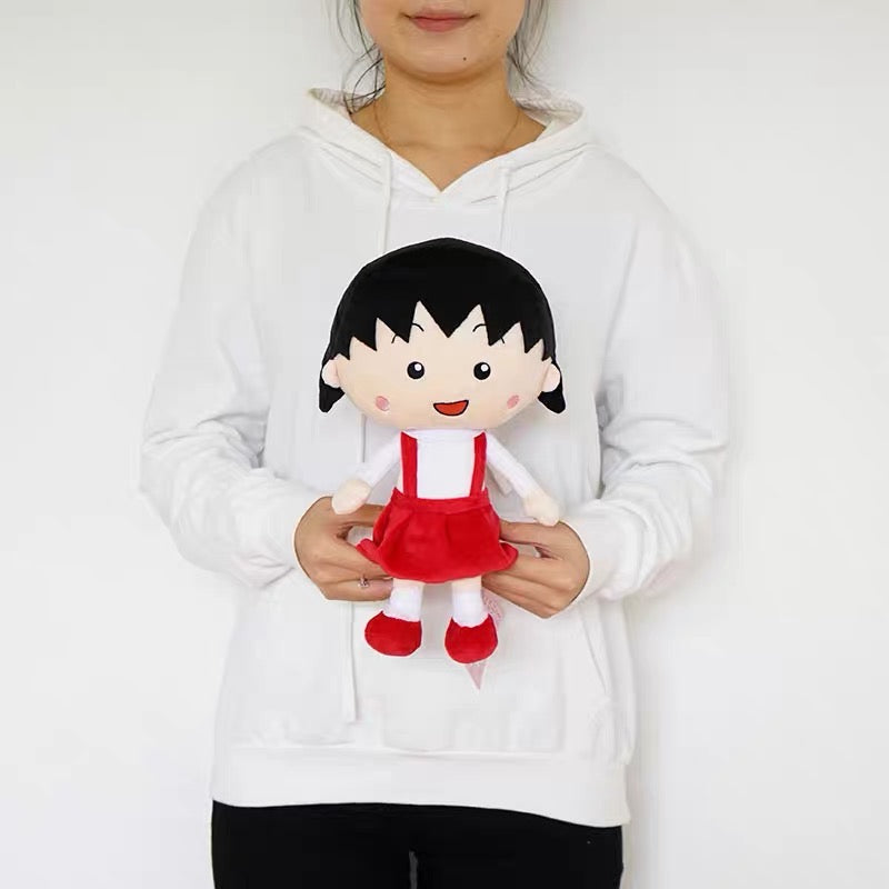 Chibi Maruko樱桃小丸子|红裙子樱桃小丸子公仔/玩偶|高约26cm