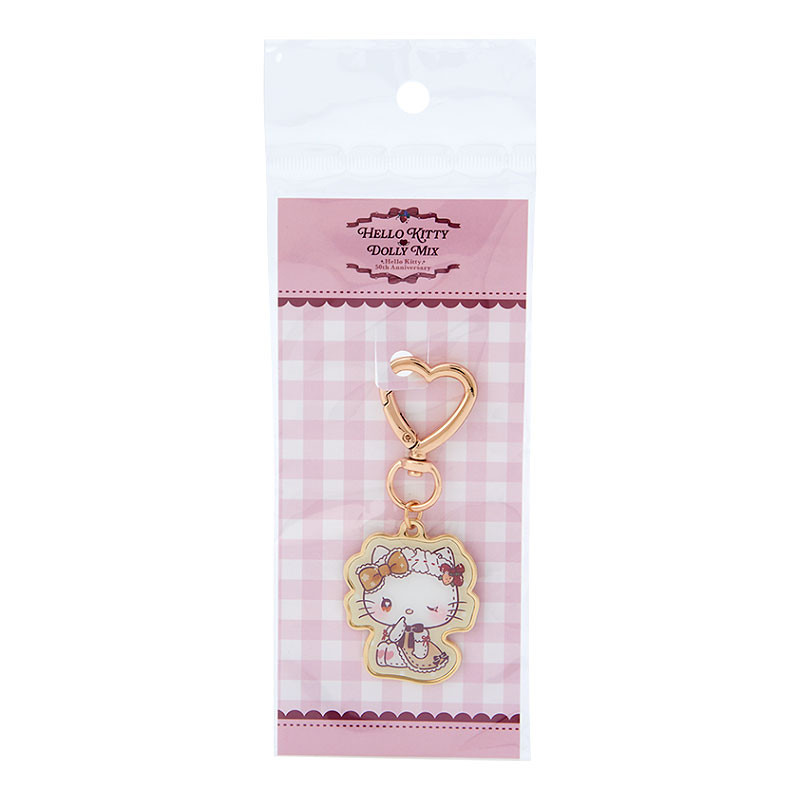 Sanrio|Hello Kitty x Dolly Mix Metal Keychain/Keyring | 3.8×0.2×4.2cm approx.