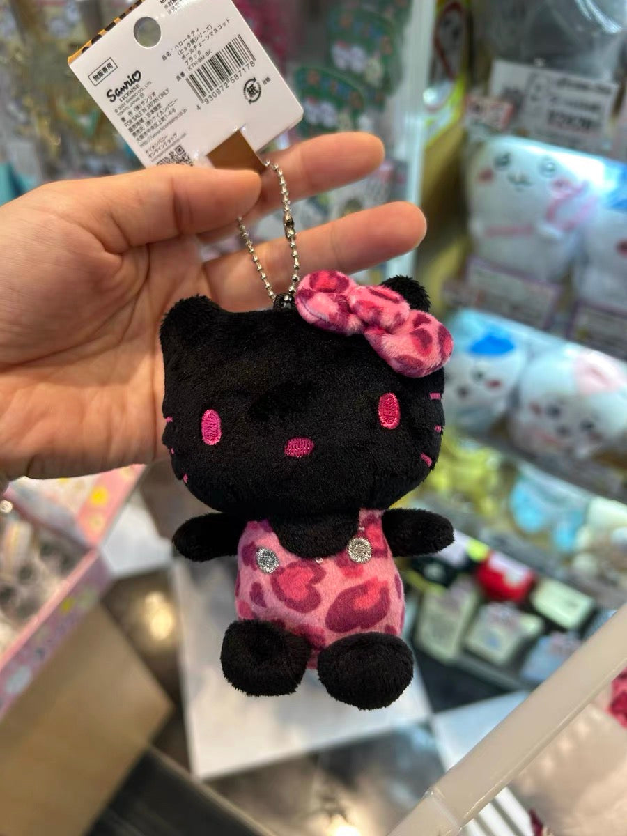 HelloKitty凯蒂猫| Phone Strap Ball Chain Mascot Series Hello Kitty辣妹豹纹Hello Kitty玩偶挂件/包挂| 约9.5cm×7.2cm×5.4cm