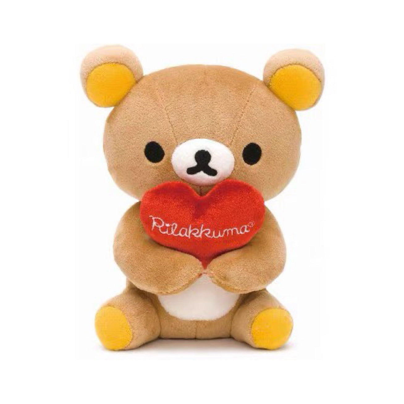 Rilakkuma轻松熊|抱爱心坐姿公仔/玩偶|約140x160x140 mm