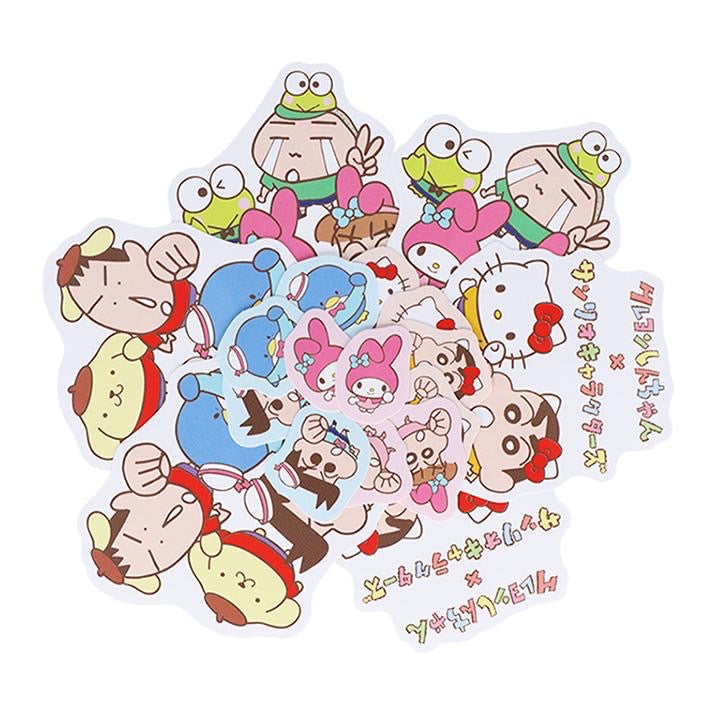 Sanrio|Crayon shin-chan蜡笔小新联名可爱贴纸|18枚