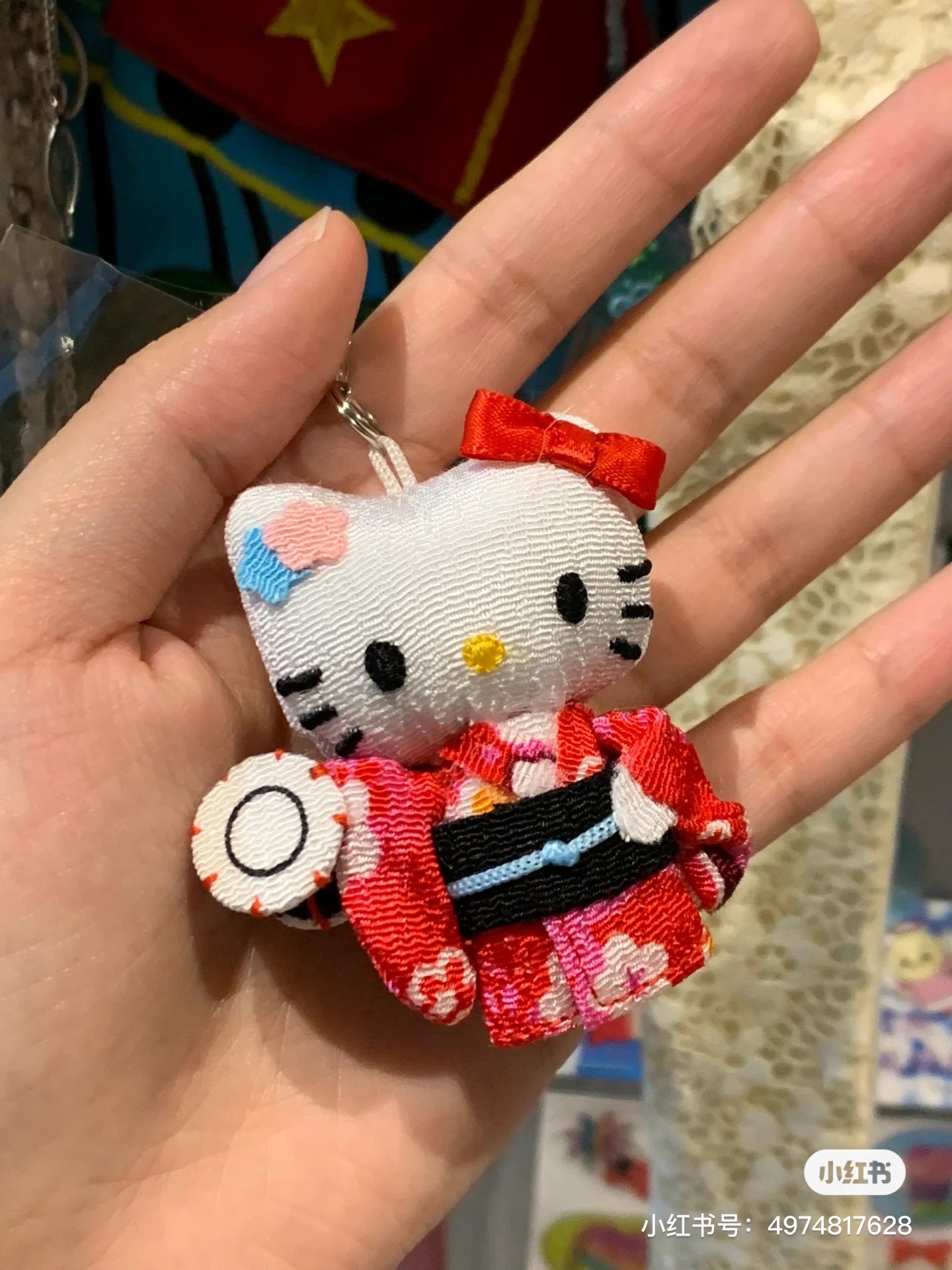 Sanrio三丽鸥|和服Kitty猫手拿鼓挂件