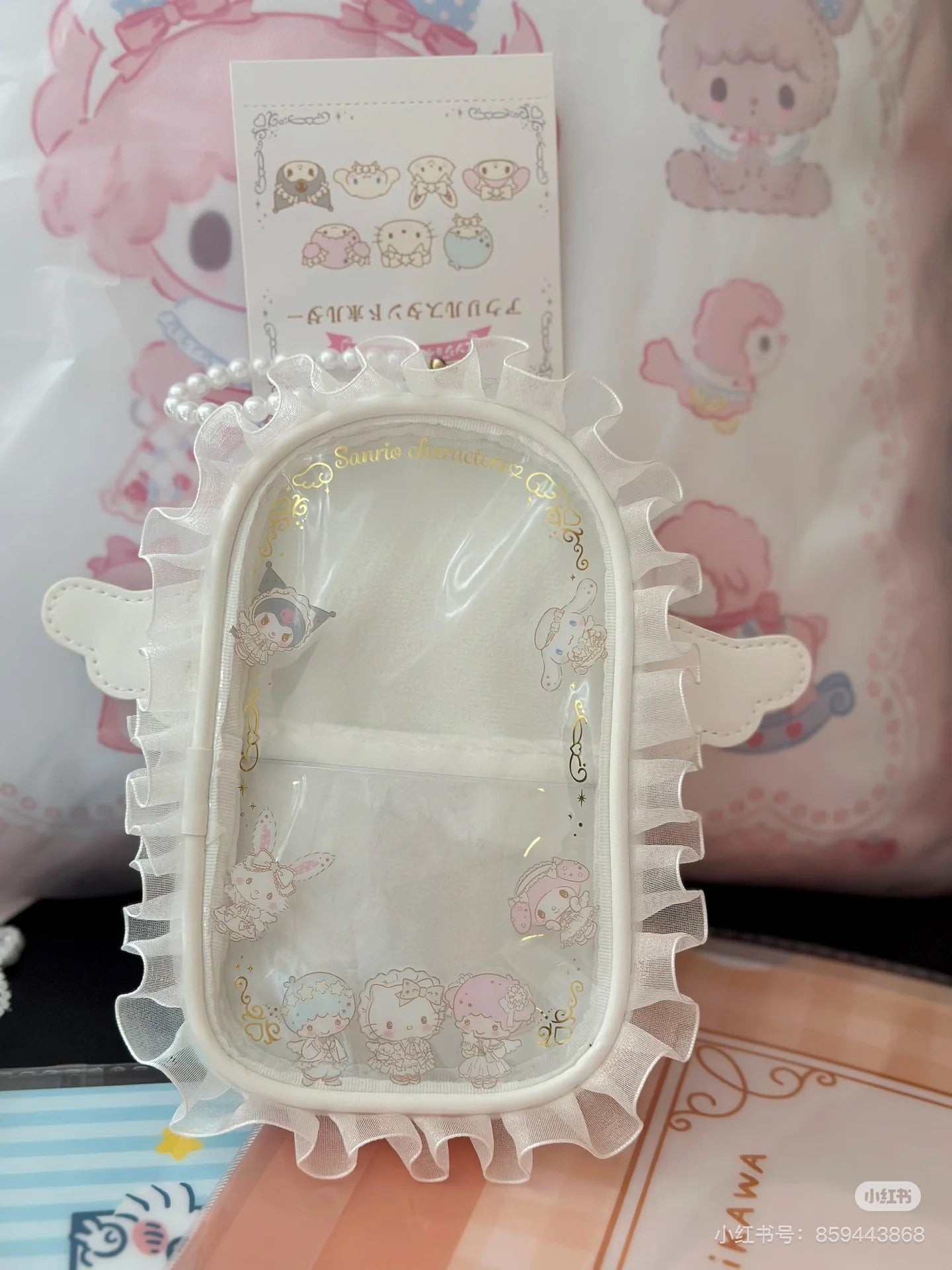 Sanrio|Enjoy Idol Pure White Angel Acrylic Stand Holder|17.5×3×18.5cm approx.