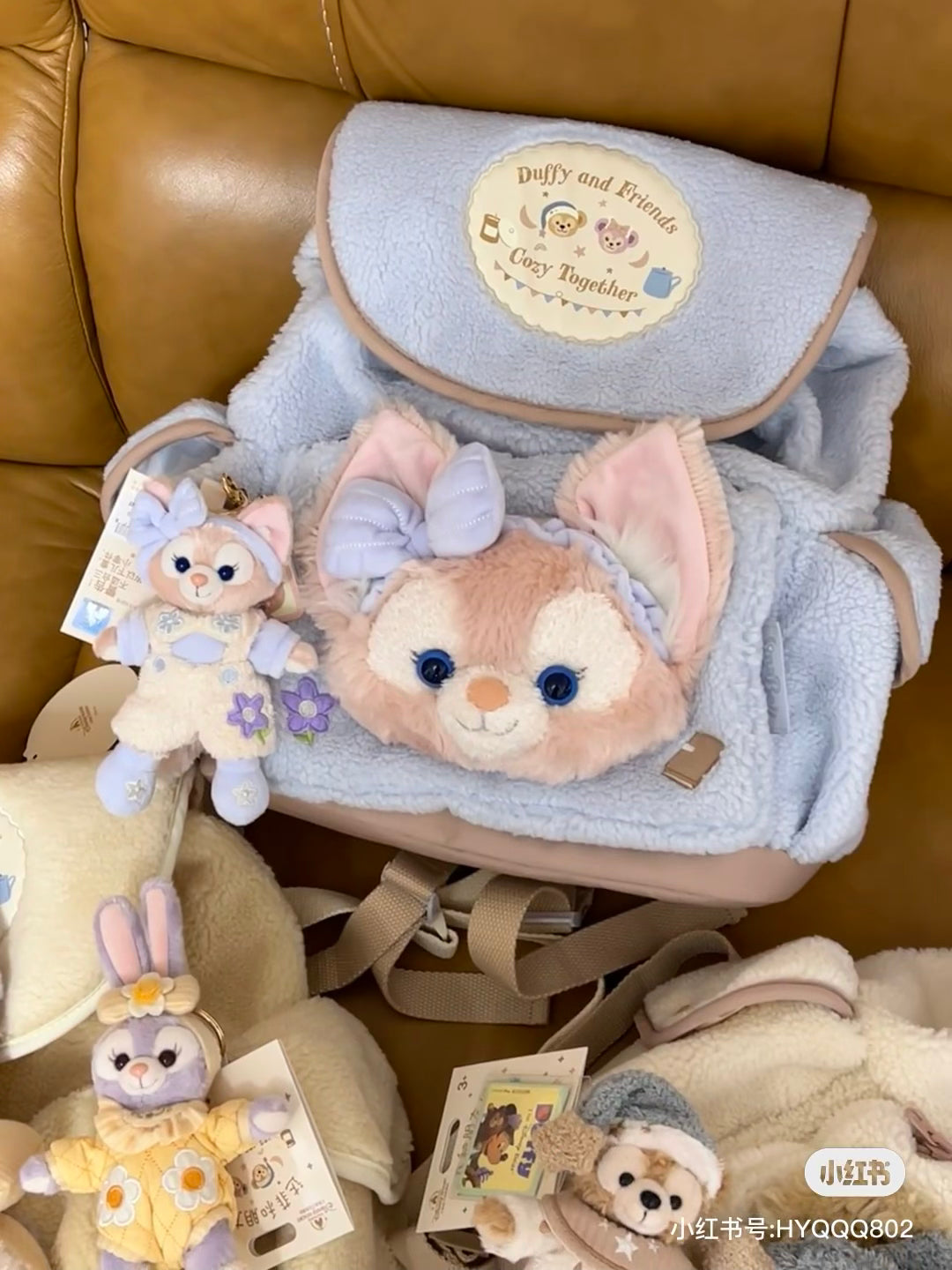 Disney SH|懒懒系列Linabell玲娜贝儿可爱大头书包/双肩包/超美的蓝