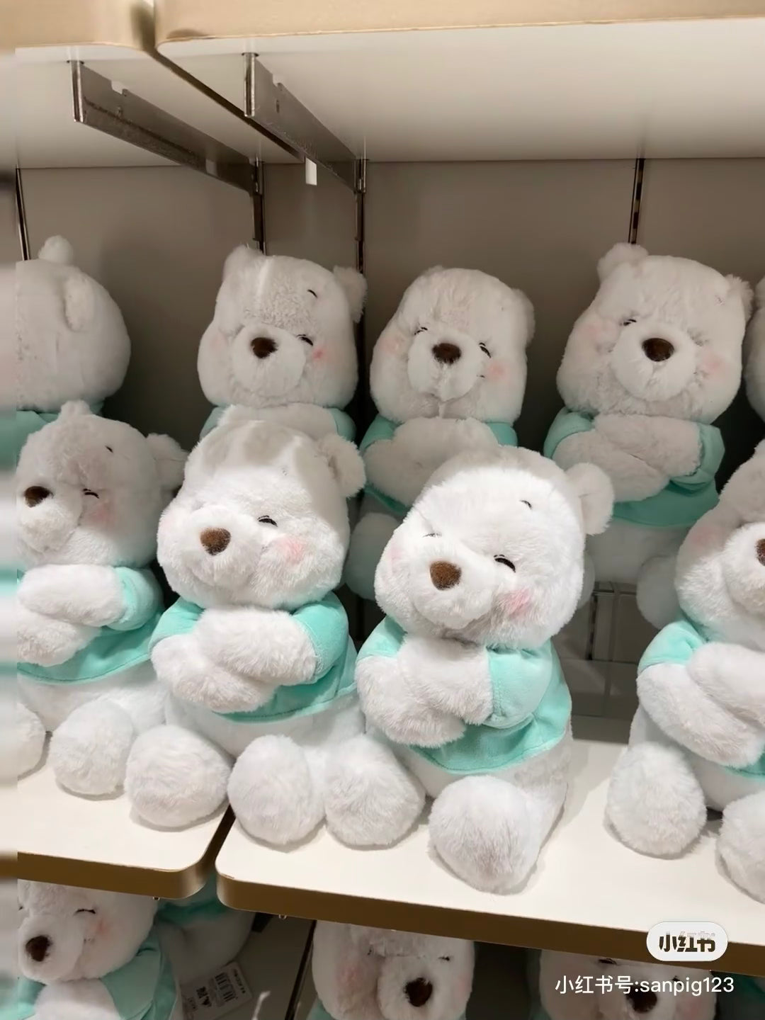 Disney迪士尼|限时换购价!44%off微醺笑脸Tiffany蓝噗噗公仔/玩偶|高さ約29×幅16×奥行き19(cm)