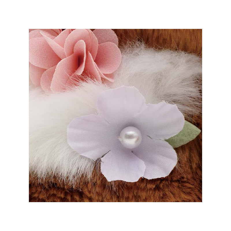 Rilakkuma轻松熊|软软绵绵花环茶会限定大公仔/玩偶/脚上有图案哟|约280×270×170mm