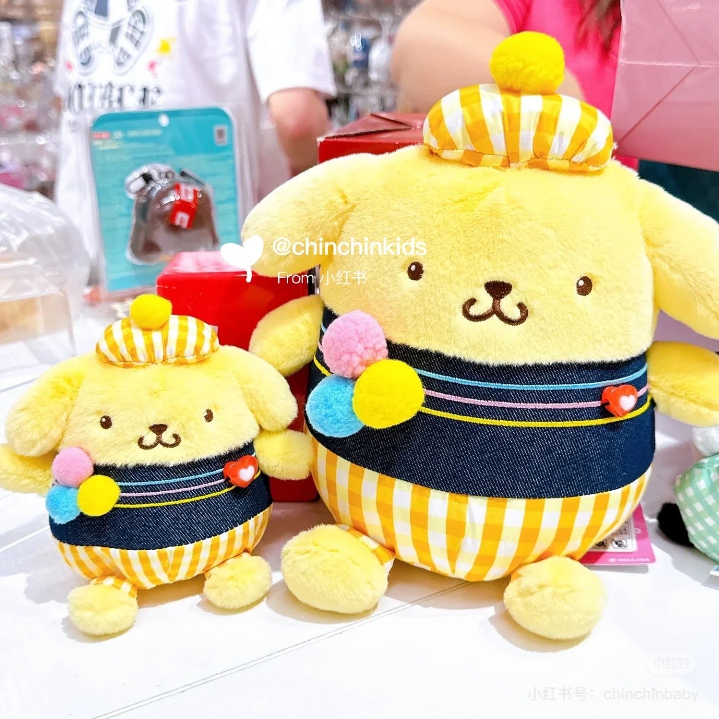 Sanrio|Gingham Denim Plush Dolls/Plush Toy|23.5×24×20.5cm approx.
