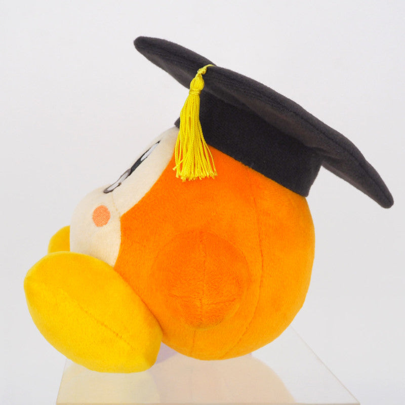 Kirby|戴眼镜学士服/小博士/毕业瓦豆毛绒玩偶/小公仔 | 约W16×D18×H16cm