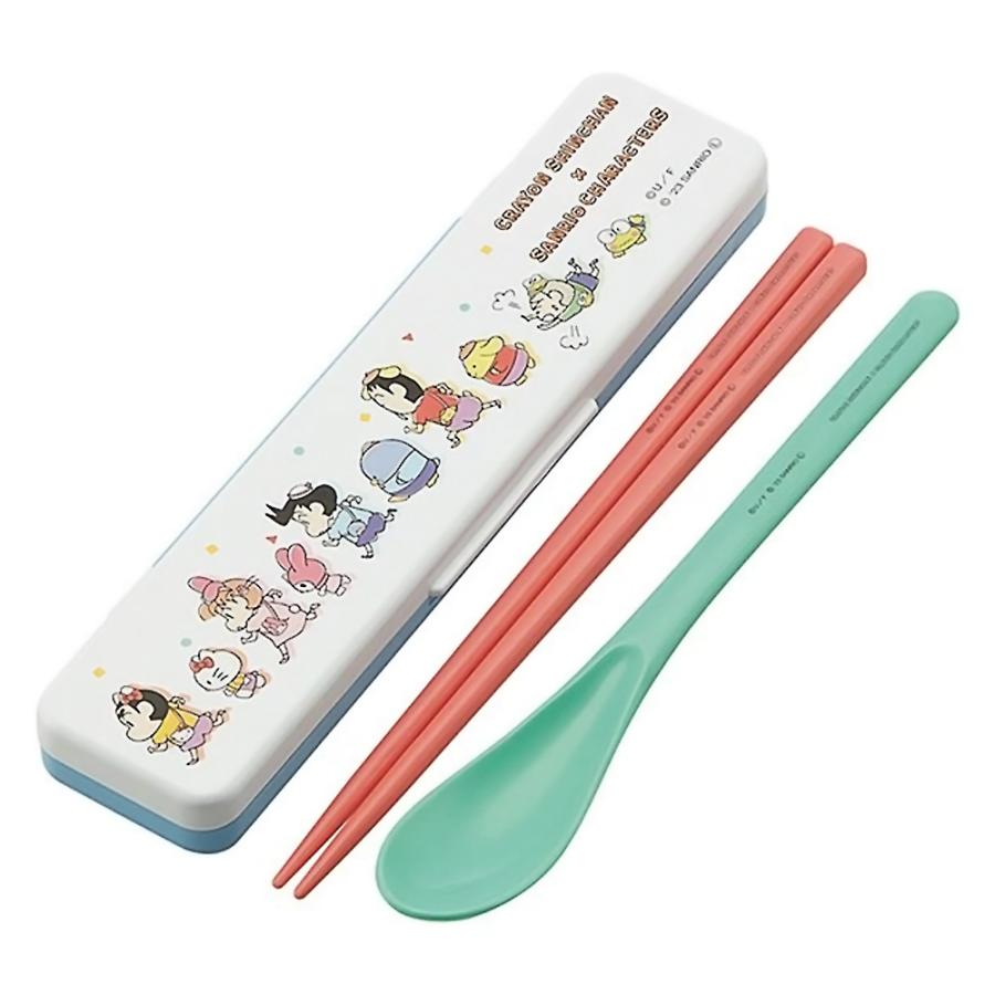 Crayon shin-chan|蜡笔小新抗菌日本制抗菌耐热筷子/勺子二合一套装/洗碗机/微波炉可用|约18cm