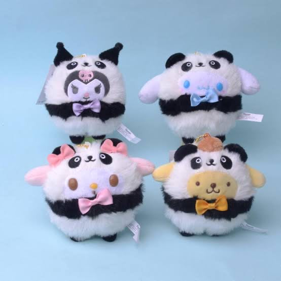 Sanrio|Panda Mascot Holder /Plush Keychain|9 x 6 x 11 cm approx.