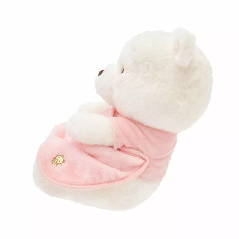 Disney|2023 Winnie the pooh小熊维尼White pooh白色冬日东京限定粉色抱毯挂件|約 高11.5 x 寬 9.5 x 深 9(cm)