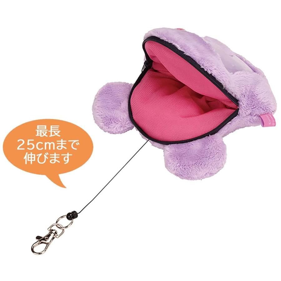Sanrio|Plush Zipper Pass Case Charm with Reel|165 x 140 mm approx.