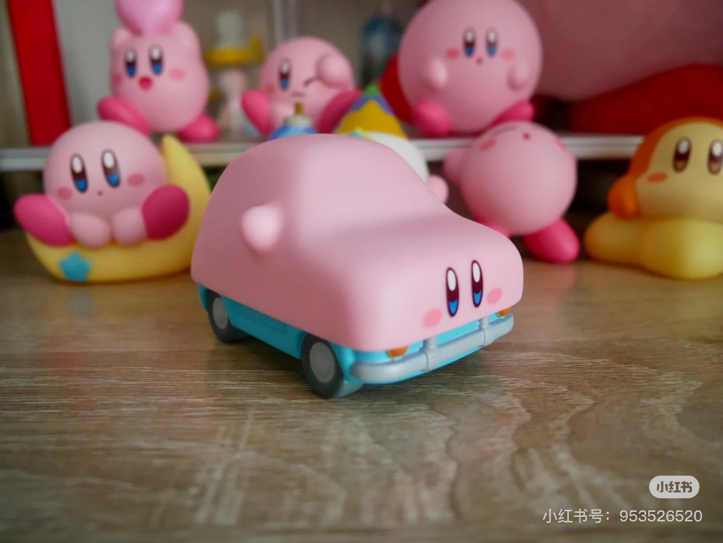 KIRBY星之卡比|《卡比探险》游戏变身汽车造型手办摆件/玩具|约6cm x 7.2cm x 11.5cm