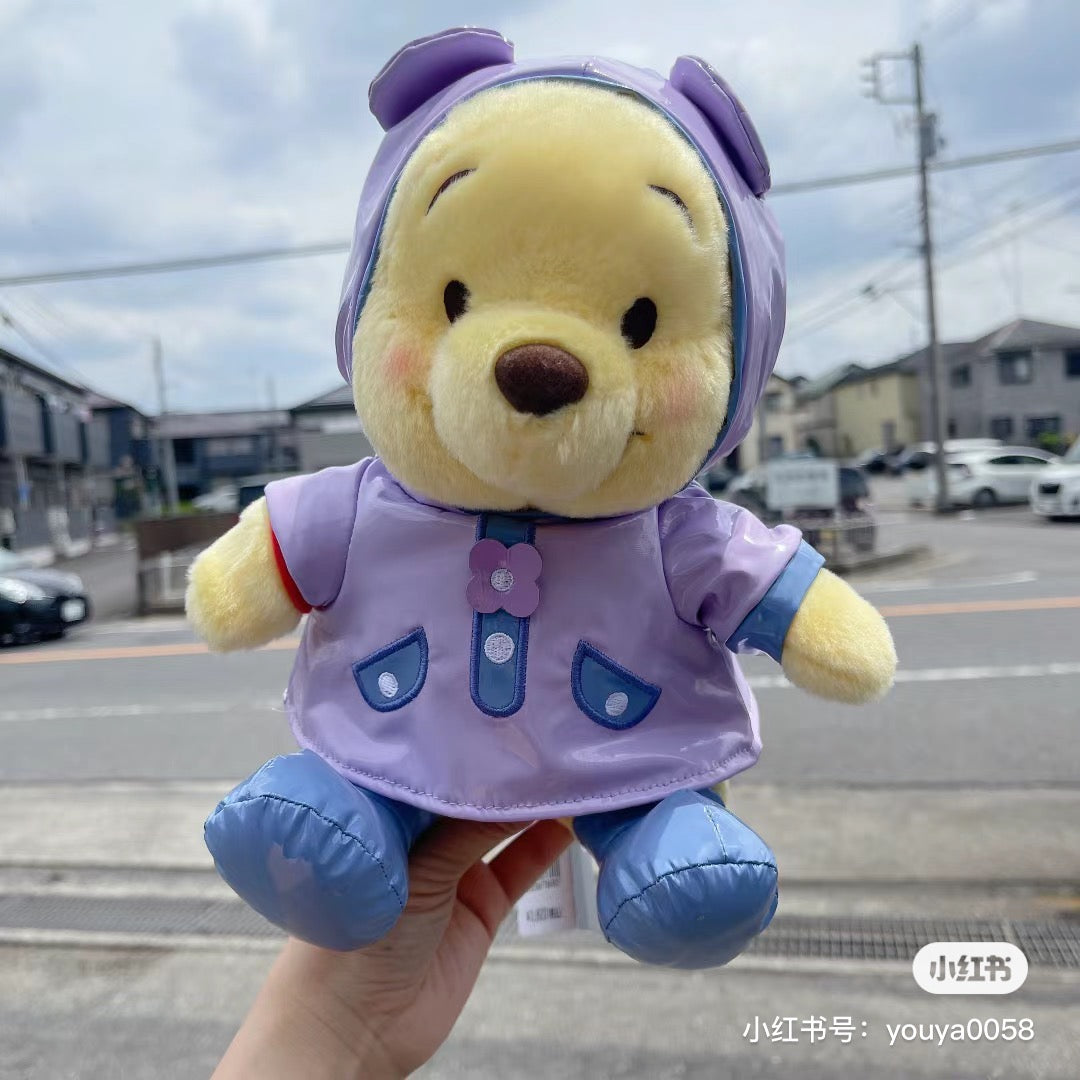 Disney迪士尼|雨衣噗噗/史迪奇玩偶/公仔/帽帽可脱|约高さ22×幅19×奥行き16(cm)