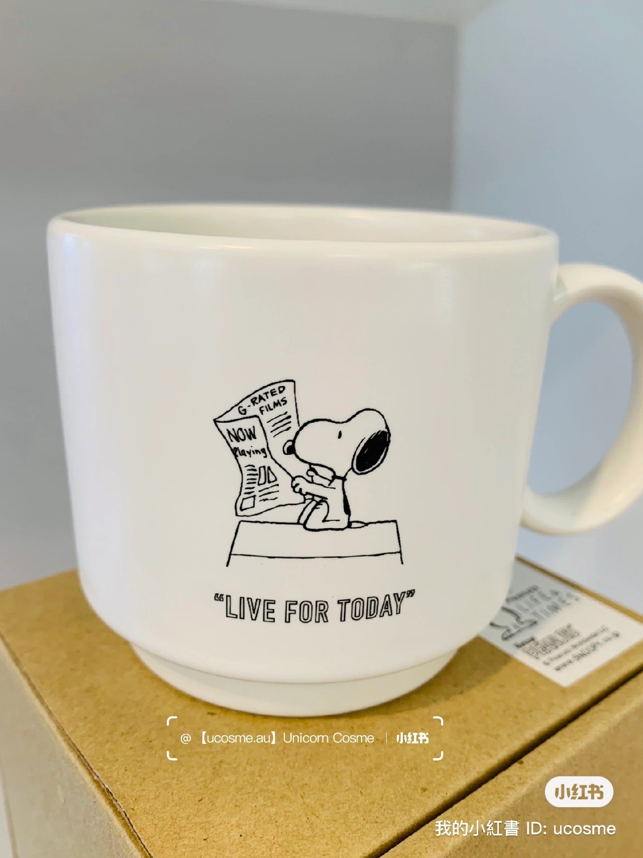 Snoopy|Live for today限定系列漫画马克杯/简约干净/质感好好