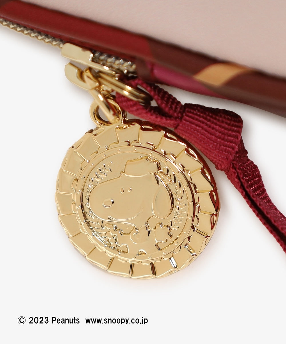 Snoopy|Afternoon Tea英伦风限定皮质感收纳包/拉链头细节十足|縦18.5cm/横13.5cm/マチ1.7cm