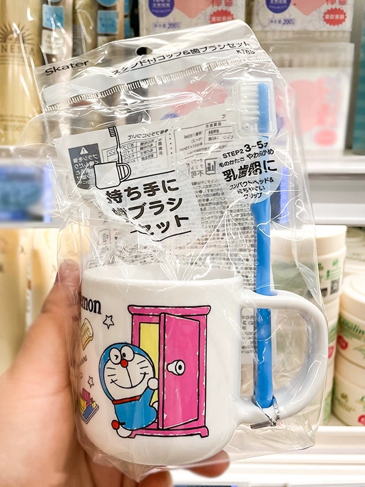 Doraemon哆啦A梦|机器猫任意门儿童牙刷?杯子套装|180ml