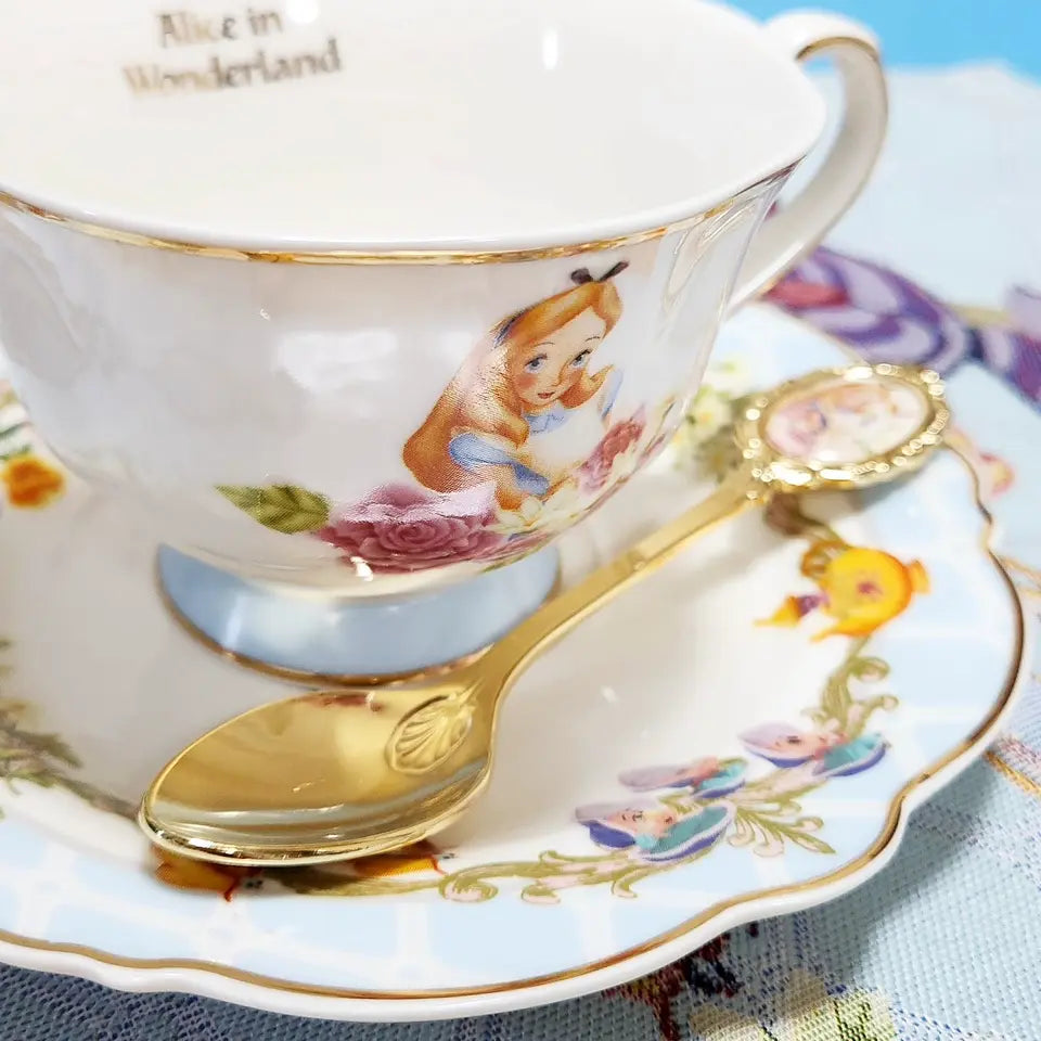 Disney|爱丽丝梦游仙境Alice Sweet Garden甜蜜花园茶会特辑超美水色杯盘组/超美礼物盒|杯約 高さ6.5×幅12.2×奥行き9.5(cm)