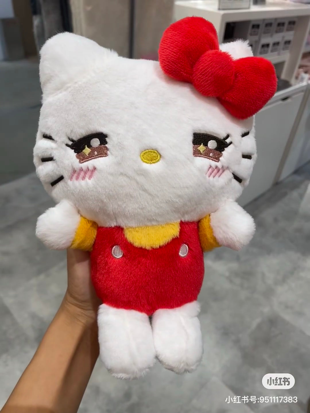 HelloKitty凯蒂猫|Nakajima Sanrio Plush Hello Kitty Various Faces S凯蒂猫可爱表情毛绒玩偶/公仔|约170×190×120mm