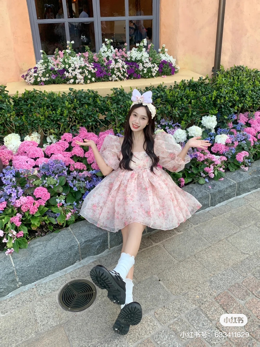 Disney SH|贝儿蕾丝边蝴蝶结发箍