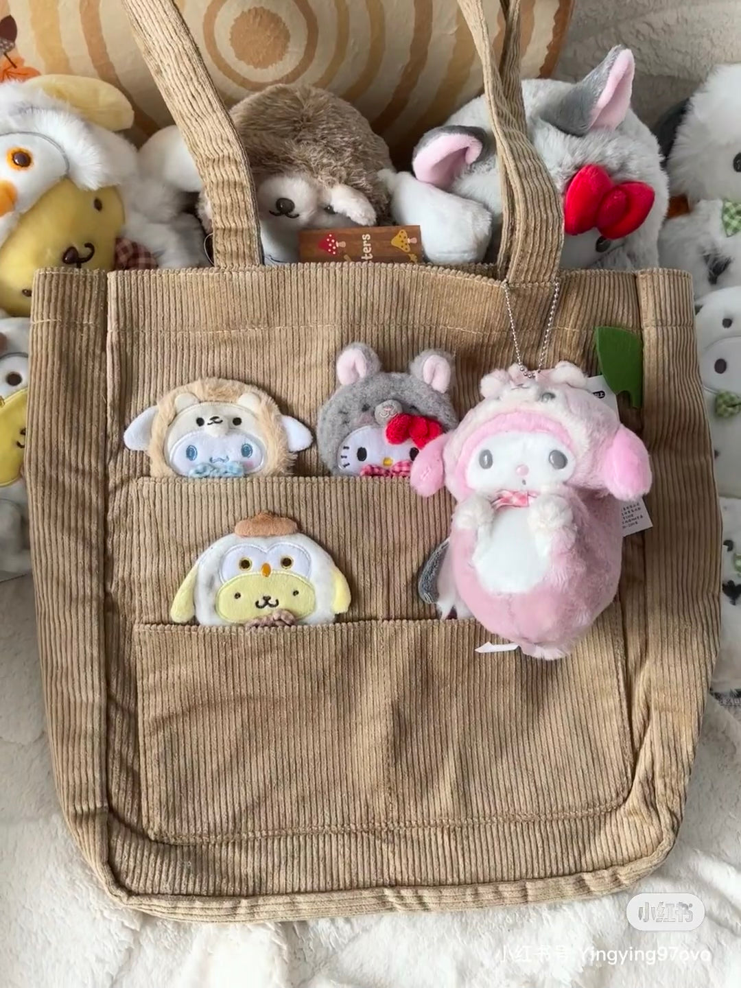 Sanrio|Forest Small Animals Mascot Holder /Plush Keychain|13×13×14cm approx.