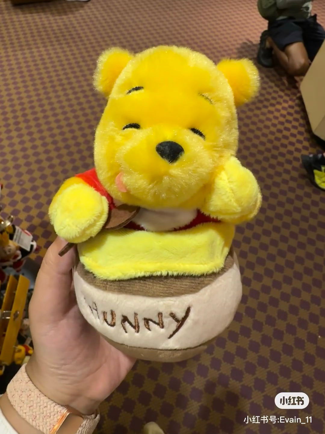 Disney迪士尼|东迪蜂蜜罐子pooh噗噗笑脸毛绒挂件/包挂