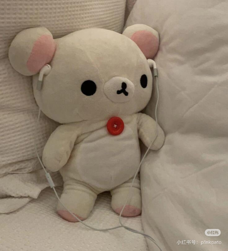 Rilakkuma轻松熊|Korilakkuma Plush Doll M BASIC RILAKKUMA Favorite Things San-X超好摸轻松熊/小白熊毛绒玩偶公仔抱枕/靠垫|约370×320×150mm