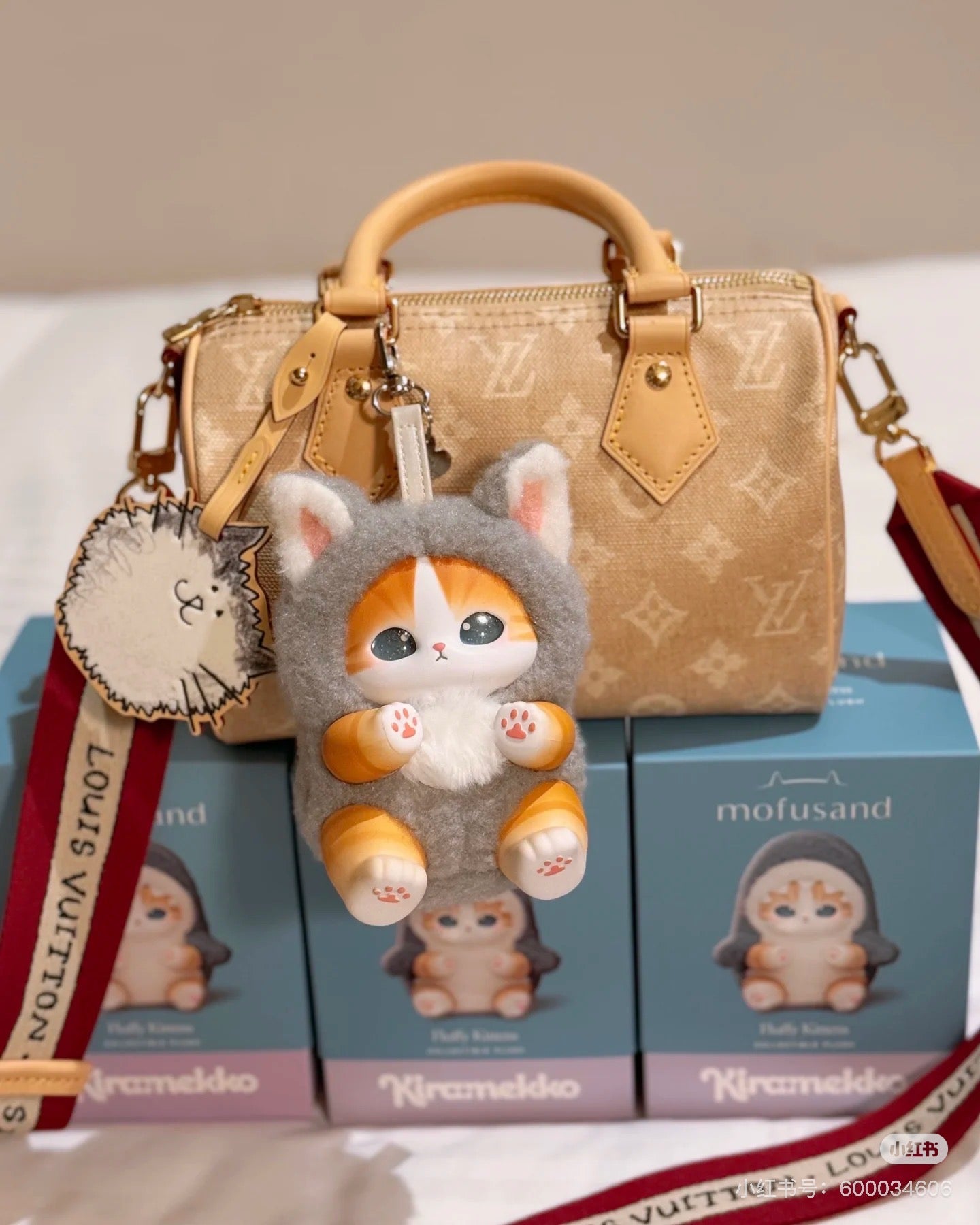【restocking soon, limit 2】Mofusand|Kiramekko Fluffy Kittens Plush Keychain mystery bag/blind box/All 6 types|1pcs