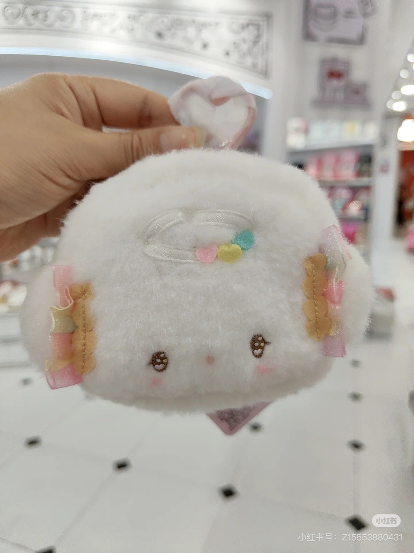 Sanrio|Face-shiped Mini Pouch - Cogimyun / Angel Play Party小麦云粉精灵天使系列毛绒收纳包|约14×6×10cm