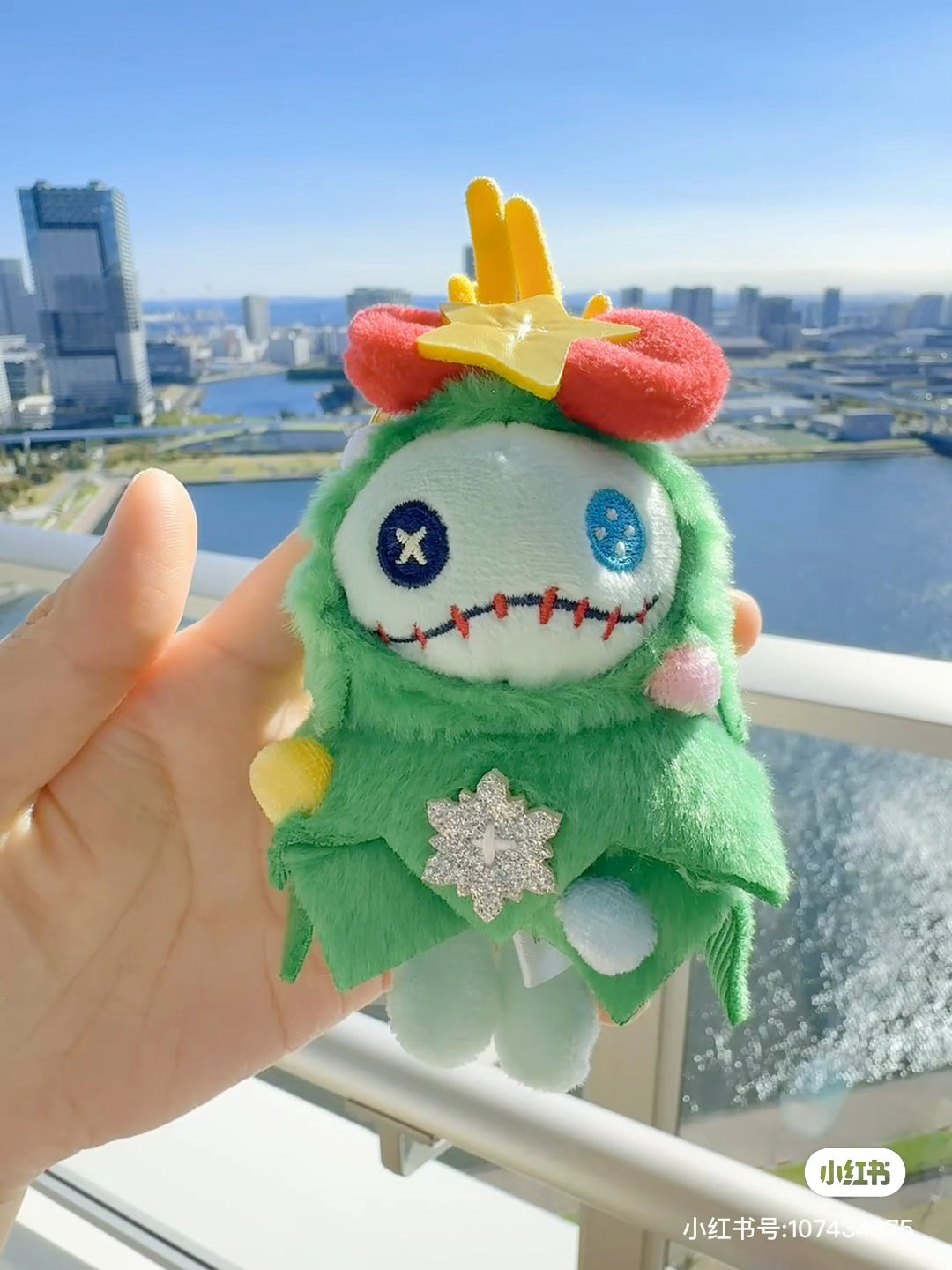 Disney迪士尼|Plush Keychain Disney Store Japan Christmas 2024东迪冬日圣诞限定系列可爱角色毛绒玩偶挂件/包挂/圣诞树装饰|约H13.5×W16.5×D9cm