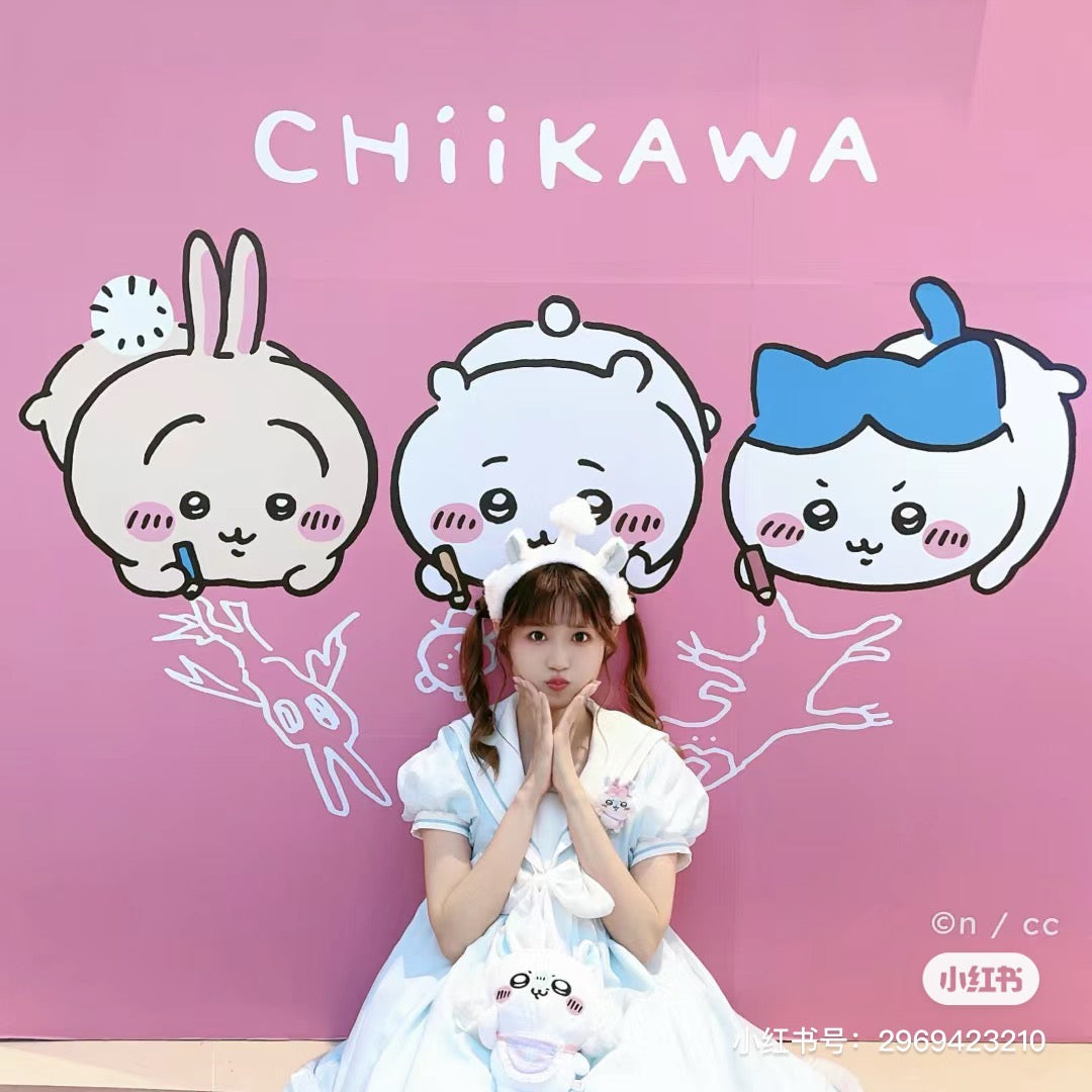 Chiikawa 吉伊卡哇|寄生飞鼠造型毛绒发带|約H90×W70×D55mm