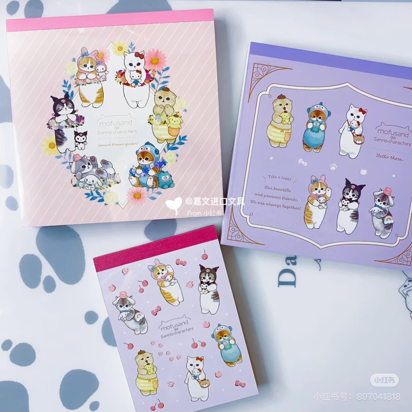 Mofusand|Sanrio × Mofusand Square Memo|100 sheets