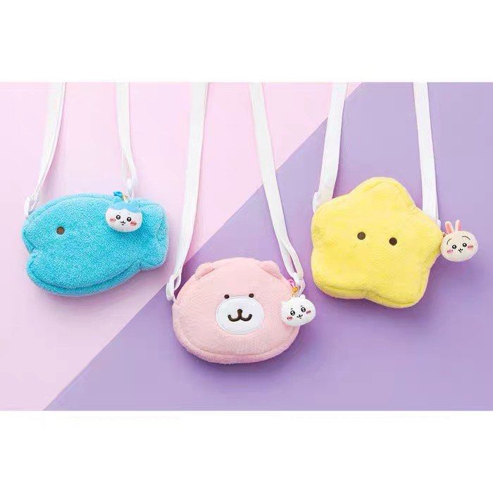Chiikawa 吉伊卡哇|要背和宝宝一样的小包包/星星/小鱼/小熊斜背包/收纳包/拉链上也有宝宝/捏捏|约 H100 x W115 x D50
