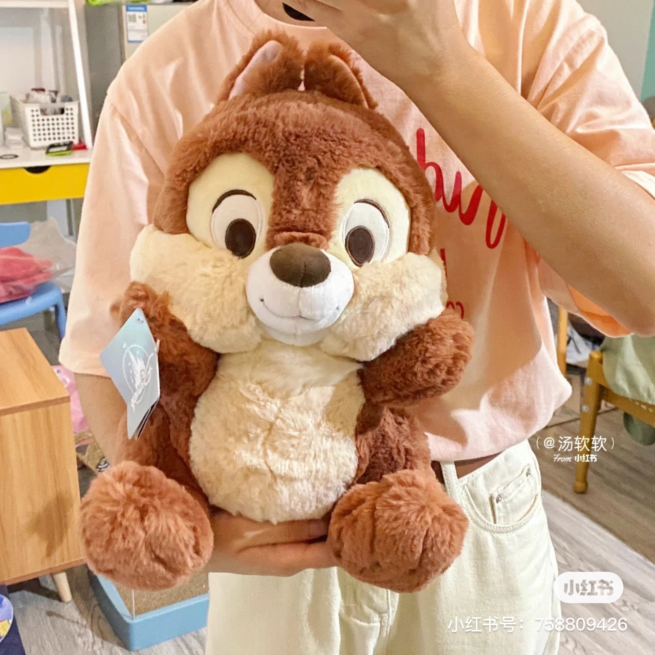 Disney SH|超好摸托腮奇奇毛绒公仔/玩偶