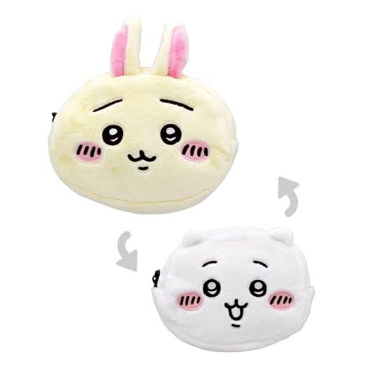 Chiikawa 吉伊卡哇|可爱双面双角色化妆包/整个翻出来又是一个角色