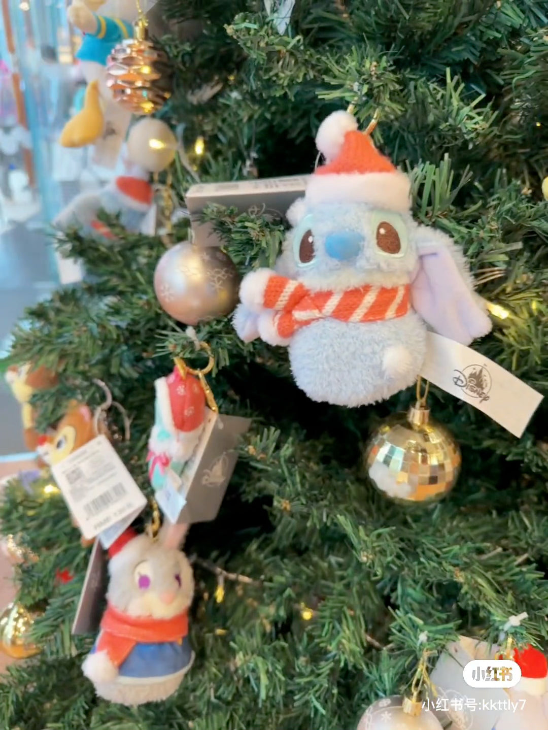 Disney迪士尼|Plush Mascot Keychain / Snowmen Christmas 2024东迪冬日圣诞限定雪人雪球系列可爱角色毛绒玩偶挂件/包挂/圣诞树装饰|约16.5×7.5×6cm