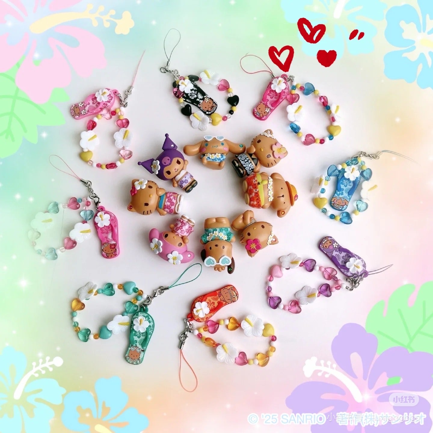【limit 2】Sanrio|Endless Summer Vacation Phone Charm mystery bag/blind box/All 8 types|1pcs