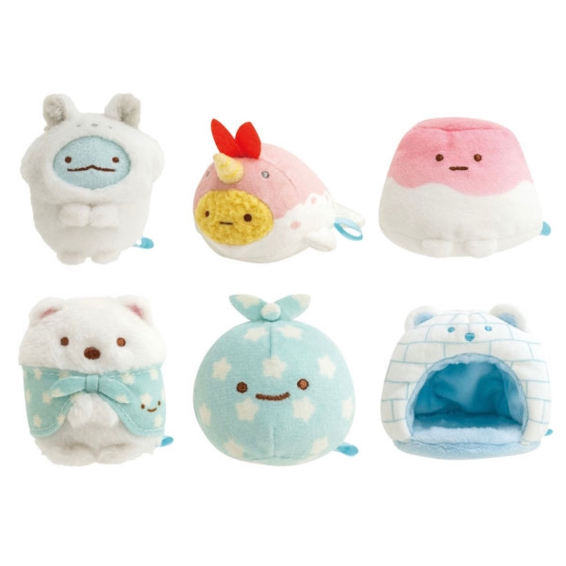 Sumikko gurashi角落生物|海洋水族馆系列手玉/小公仔/共6种/多拍尽量发不同款|约70×55×50mm