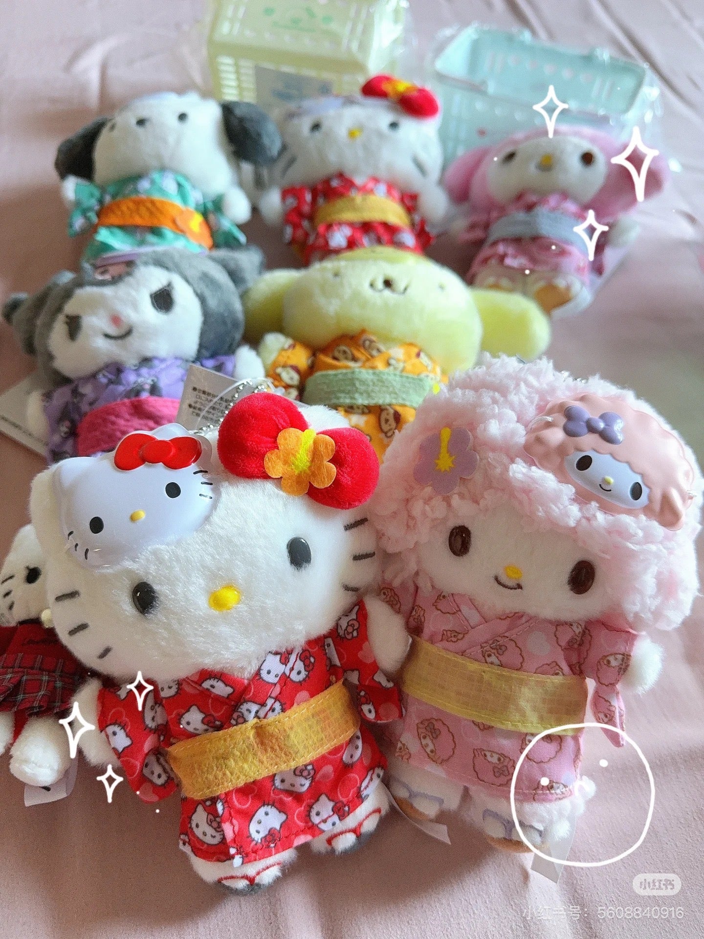 【limit 1】Sanrio|Summer Festival Mascot Holder /Plush Keychain|10×6.5×14cm approx.