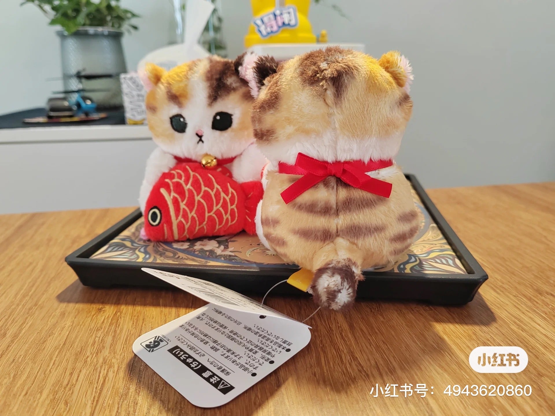 Mofusand|Monitor Plush Toy - Cat 鲨鱼猫鲷鱼猫毛绒玩偶摆件|約H120×W75×D110mm