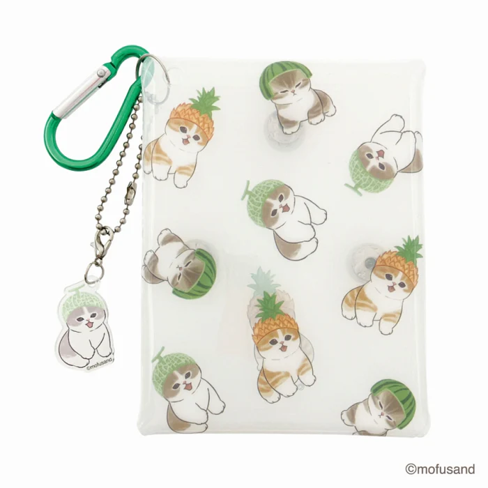 Mofusand|鲨鱼猫PVC透明收纳小包/挂件|约 H105 x W78 x D20mm