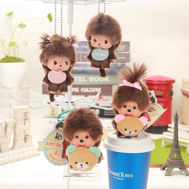 【limit 1】Monchhichi|Big Face Bebichhichi Mascot Holder /Plush Keychain| 9.7 x 5.8 x 4.7 cm approx.