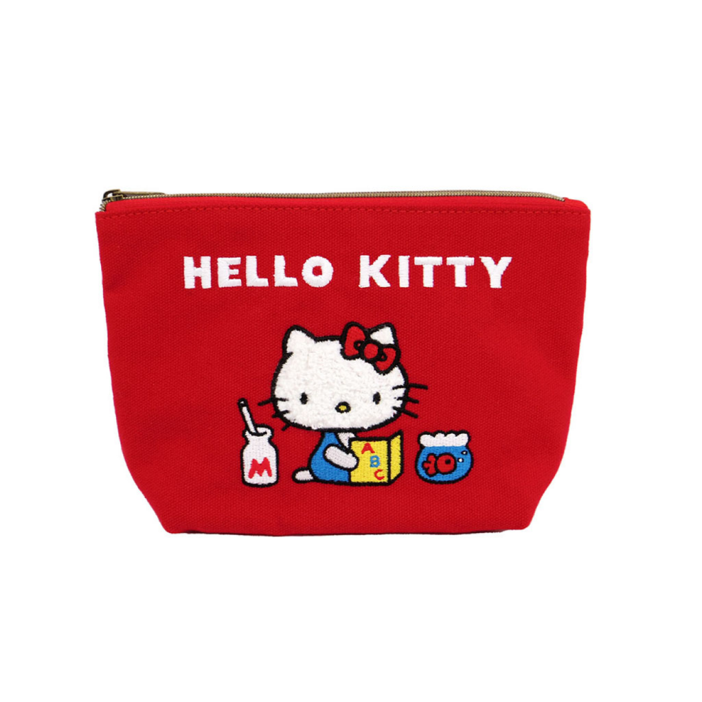 HelloKitty凯蒂猫|Sanrio Hello Kitty 50th Anniversary Makeup Pouch收纳包/化妆包|约H13×W19×D5