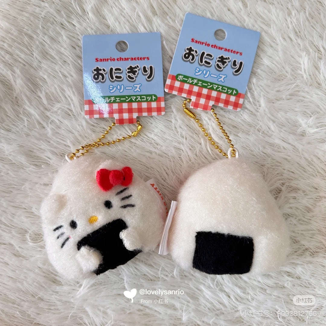 Sanrio|Onigiri Series Ball Chain Mascot Holder /Plush Keychain|65×74×3mm approx.