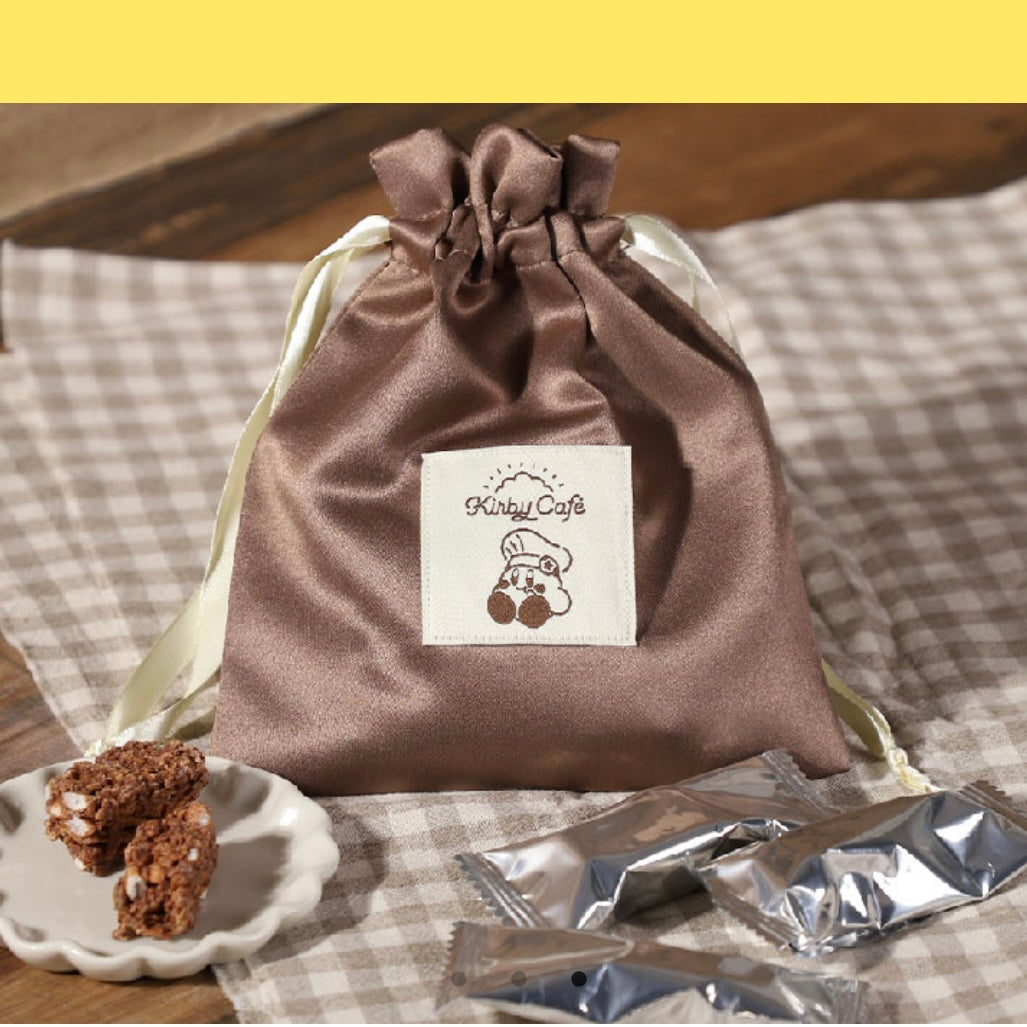 Kirby|cafe厨房限定巧克力麦丽素巾着/束口袋
