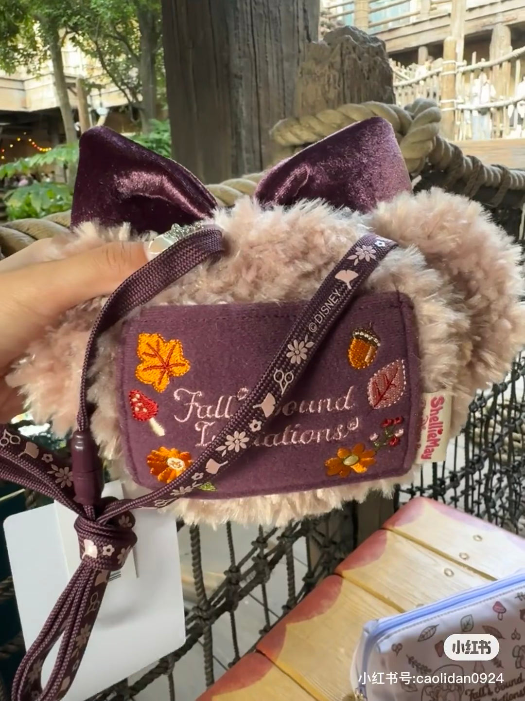 Disney迪士尼|2024东迪秋日睡衣派对Shelliemay雪莉玫/玫玫毛绒斜挎包/卡包/零钱包