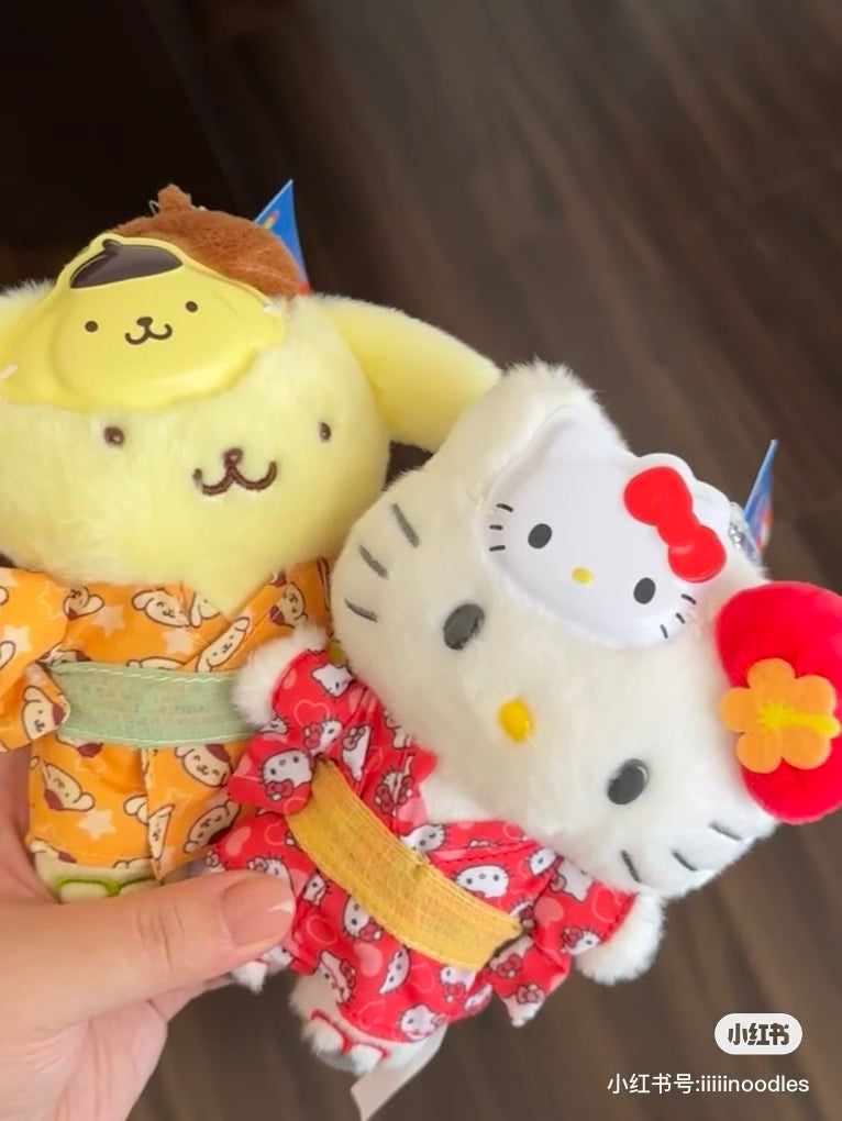 【limit 1】Sanrio|Summer Festival Mascot Holder /Plush Keychain|10×6.5×14cm approx.