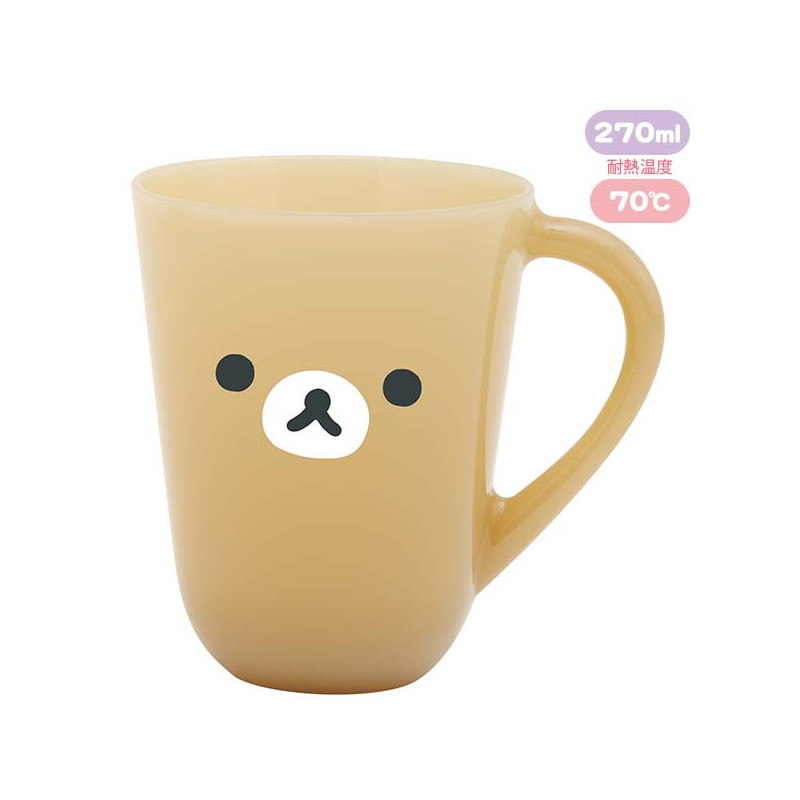 Rilakkuma轻松熊|耐热70度耐摔通透感手柄杯/漱口杯|约270ml